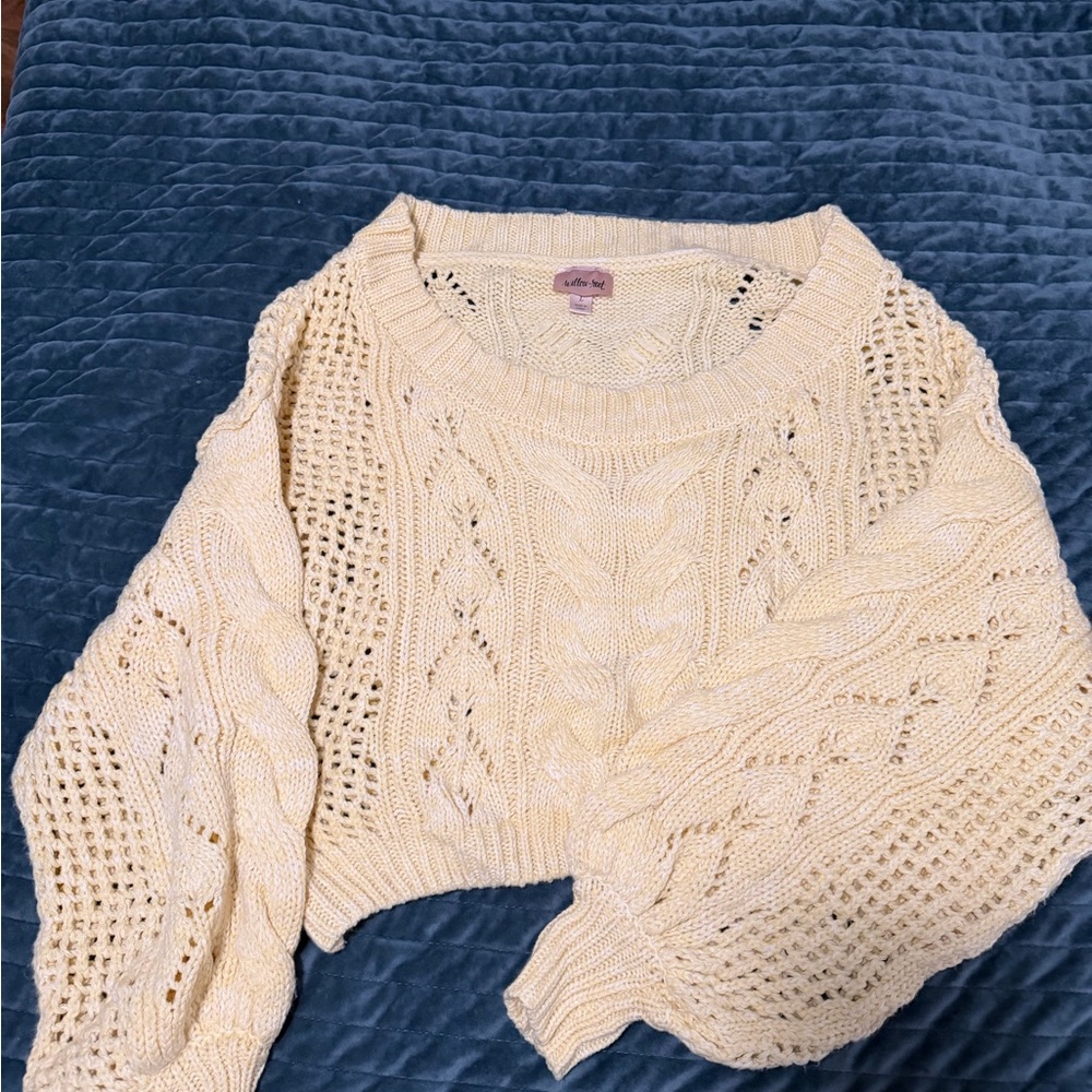 Willow Cream Cable Knit Sweater